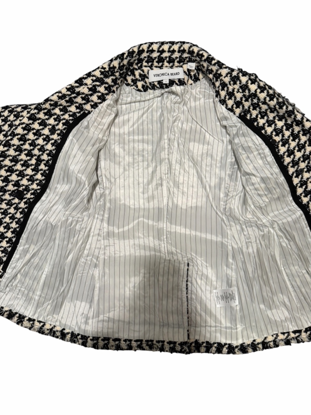 Veronica Beard Miller Dickey Houndstooth Tweed Blazer - Picture 6 of 12